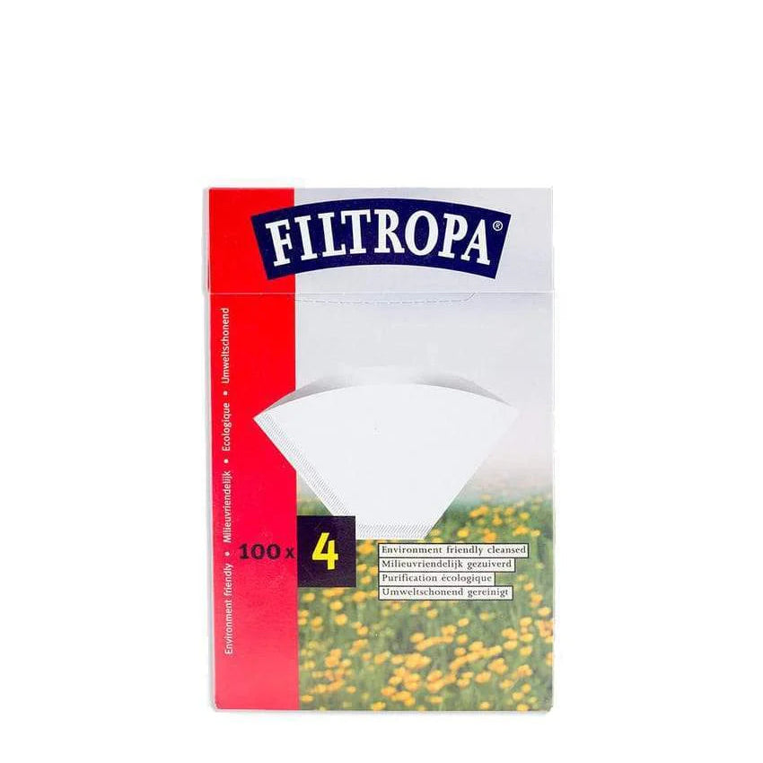 Filtropa Coffee Filter Papers (White) - Size 4 - 100 pack